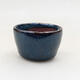 Ceramic bonsai bowl 3.5 x 3.5 x 2.5 cm, color blue - 1/3