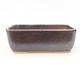 Ceramic bonsai bowl 15.5 x 10.5 x 5 cm, brown color - 1/3