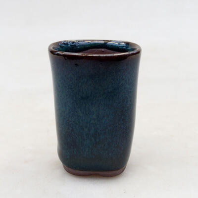Ceramic bonsai bowl 3 x 3 x 4.5 cm, color blue - 1