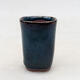 Ceramic bonsai bowl 3 x 3 x 4.5 cm, color blue - 1/3