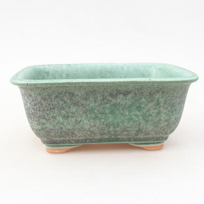 Ceramic bonsai bowl 13 x 10 x 5 cm, color green - 1