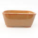 Ceramic bonsai bowl 13 x 10 x 5.5 cm, brown color - 1/3