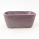 Ceramic bonsai bowl 13 x 10 x 5.5 cm, gray color - 1/3