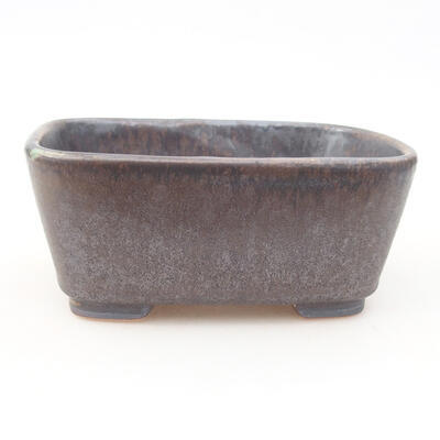 Ceramic bonsai bowl 13 x 10 x 5.5 cm, metal color - 1