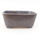 Ceramic bonsai bowl 13 x 10 x 5.5 cm, metal color - 1/3