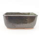Ceramic bonsai bowl 13 x 10 x 5.5 cm, color green - 1/3