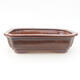Ceramic bonsai bowl 17 x 13 x 4.5 cm, brown color - 1/3