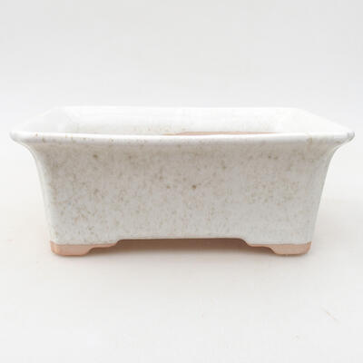 Ceramic bonsai bowl 17.5 x 14 x 7 cm, white color - 1