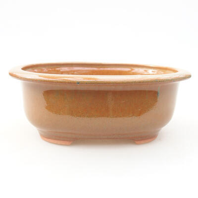 Ceramic bonsai bowl 14 x 11 x 5 cm, color brown - 1