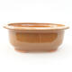 Ceramic bonsai bowl 14 x 11 x 5 cm, color brown - 1/3