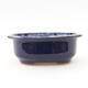 Ceramic bonsai bowl 14 x 11 x 5 cm, color blue - 1/3