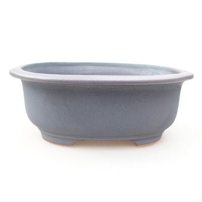 Ceramic bonsai bowl 14 x 11 x 5 cm, metal color - 1