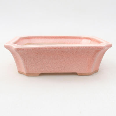 Ceramic bonsai bowl 12.5 x 10 x 4 cm, color pink - 1