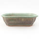 Ceramic bonsai bowl 15 x 12 x 4 cm, color green - 1/3