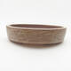 Ceramic bonsai bowl 18 x 18 x 4.5 cm, brown color - 1/3