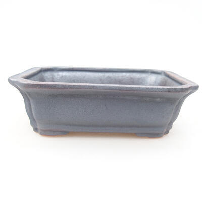 Ceramic bonsai bowl 12 x 9.5 x 4 cm, metal color - 1