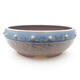 Ceramic bonsai bowl 18.5 x 18.5 x 7 cm, color blue - 1/3