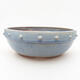 Ceramic bonsai bowl 21 x 21 x 7 cm, color blue - 1/3