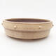 Ceramic bonsai bowl 18 x 18 x 5.5 cm, beige color - 1/3