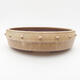 Ceramic bonsai bowl 21.5 x 21.5 x 5.5 cm, beige color - 1/3