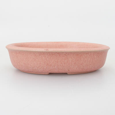 Ceramic bonsai bowl 12 x 8 x 3 cm, color pink - 1