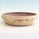 Ceramic bonsai bowl 36.5 x 36.5 x 9.5 cm, beige color - 1/3