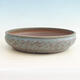 Ceramic bonsai bowl 38 x 38 x 9 cm, color blue - 1/3
