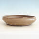 Ceramic bonsai bowl 37.5 x 37.5 x 9 cm, brown color - 1/3