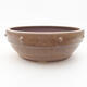 Ceramic bonsai bowl 16 x 16 x 5.5 cm, brown color - 1/3