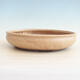 Ceramic bonsai bowl 37.5 x 37.5 x 9 cm, beige color - 1/3