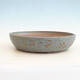 Ceramic bonsai bowl 38 x 38 x 8.5 cm, color green-blue - 1/3