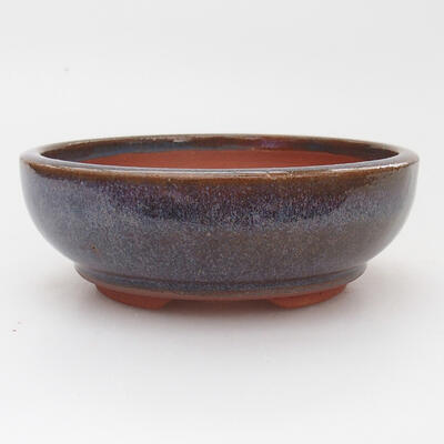 Ceramic bonsai bowl 12 x 12 x 4 cm, color blue - 1