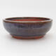 Ceramic bonsai bowl 12 x 12 x 4 cm, color blue - 1/3