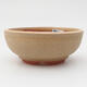 Ceramic bonsai bowl 12 x 12 x 5 cm, color beige - 1/3