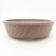 Ceramic bonsai bowl 20 x 20 x 6 cm, color brown - 1/3
