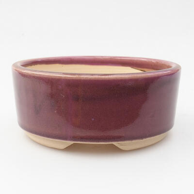 Ceramic bonsai bowl 12.5 x 12.5 x 5 cm, color purple - 1