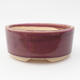 Ceramic bonsai bowl 12.5 x 12.5 x 5 cm, color purple - 1/3