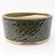 Ceramic bonsai bowl 12.5 x 12.5 x 6 cm, color green - 1/3