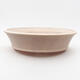 Ceramic bonsai bowl 20.5 x 20.5 x 5.5 cm, beige color - 1/3