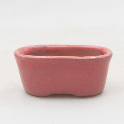 Ceramic bonsai bowl 4.5 x 2.5 x 2 cm, color red - 1