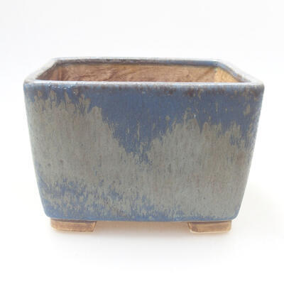 Ceramic bonsai bowl 12 x 12 x 8 cm, color blue - 1