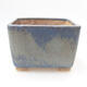 Ceramic bonsai bowl 12 x 12 x 8 cm, color blue - 1/3