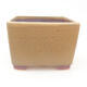 Ceramic bonsai bowl 12 x 12 x 8 cm, color brown - 1/3