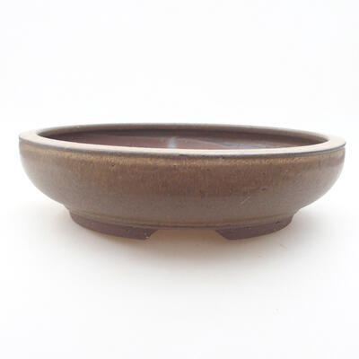 Ceramic bonsai bowl 24 x 24 x 6 cm, color brown - 1