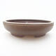 Ceramic bonsai bowl 24 x 24 x 6 cm, color brown - 1/3
