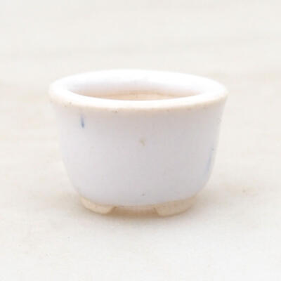 Ceramic bonsai bowl 2 x 2 x 1.5 cm, color white - 1