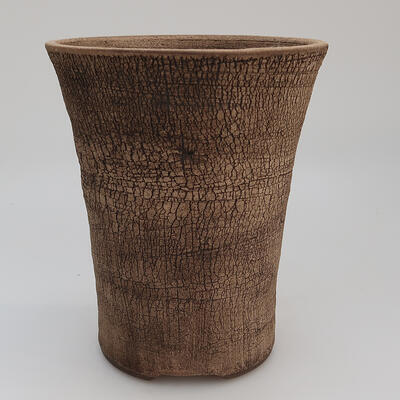Ceramic bonsai bowl 15 x 15 x 18 cm, color cracked - 1