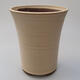 Ceramic bonsai bowl 14 x 14 x 16 cm, color beige - 1/3