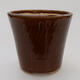 Ceramic bonsai bowl 10.5 x 10.5 x 9.5 cm, color brown - 1/3