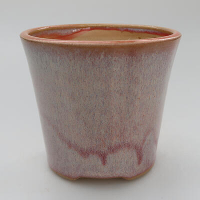 Ceramic bonsai bowl 10 x 10 x 9 cm, color pink - 1